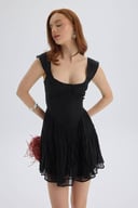 Rochie mini cu detalii corset