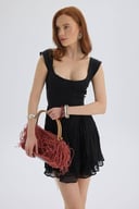Rochie mini cu detalii corset