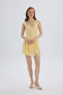 Rochie mini cu detalii corset