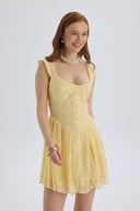 Rochie mini cu detalii corset