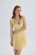 Rochie mini cu detalii corset