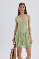 Rochie mini cu detalii corset