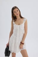 Rochie mini cu detalii corset
