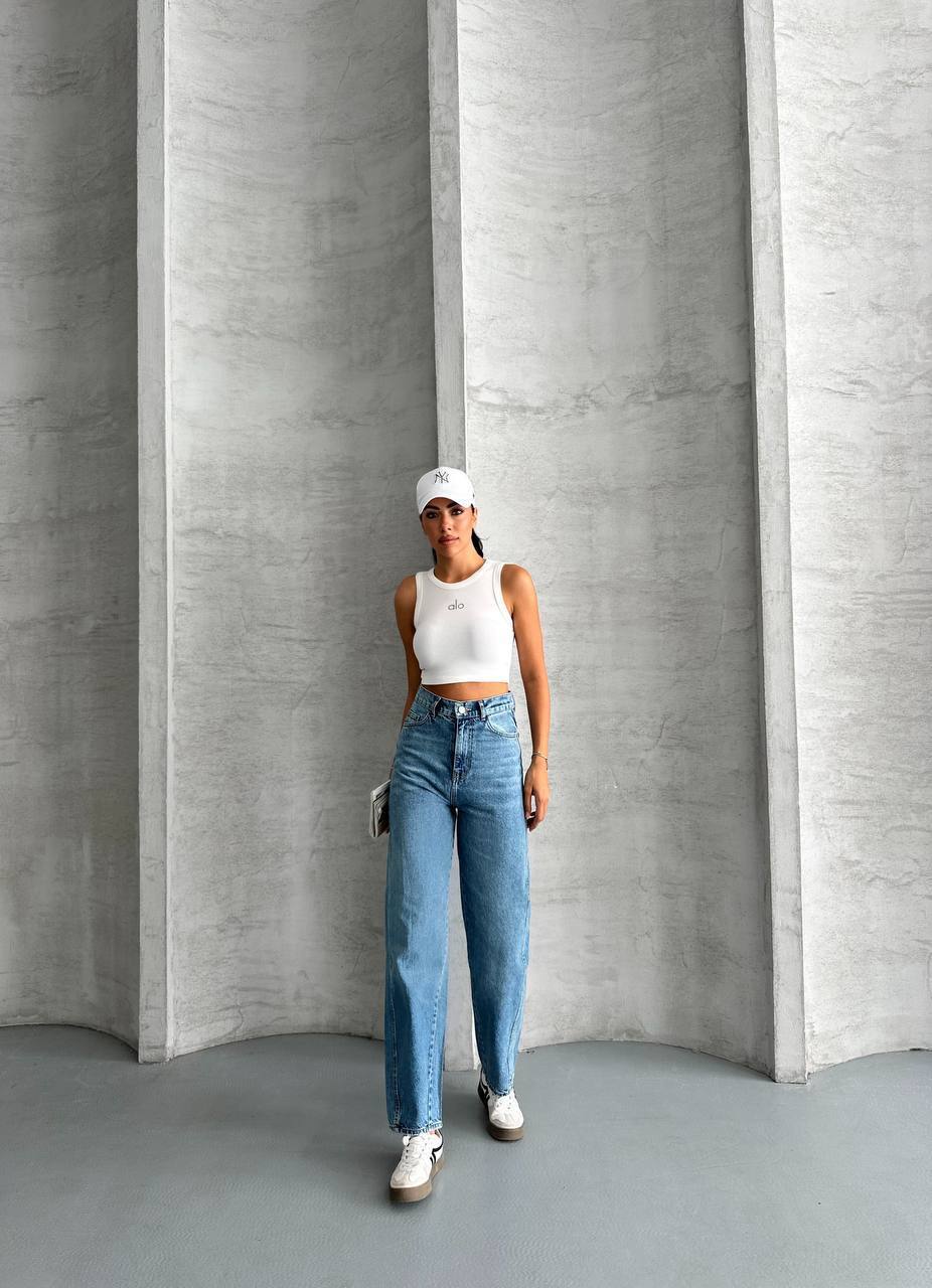 Yüksek Bel Rahat Kesim (Mom Fit) Kot Pantolon