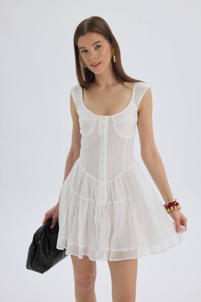 Rochie mini cu detalii corset
