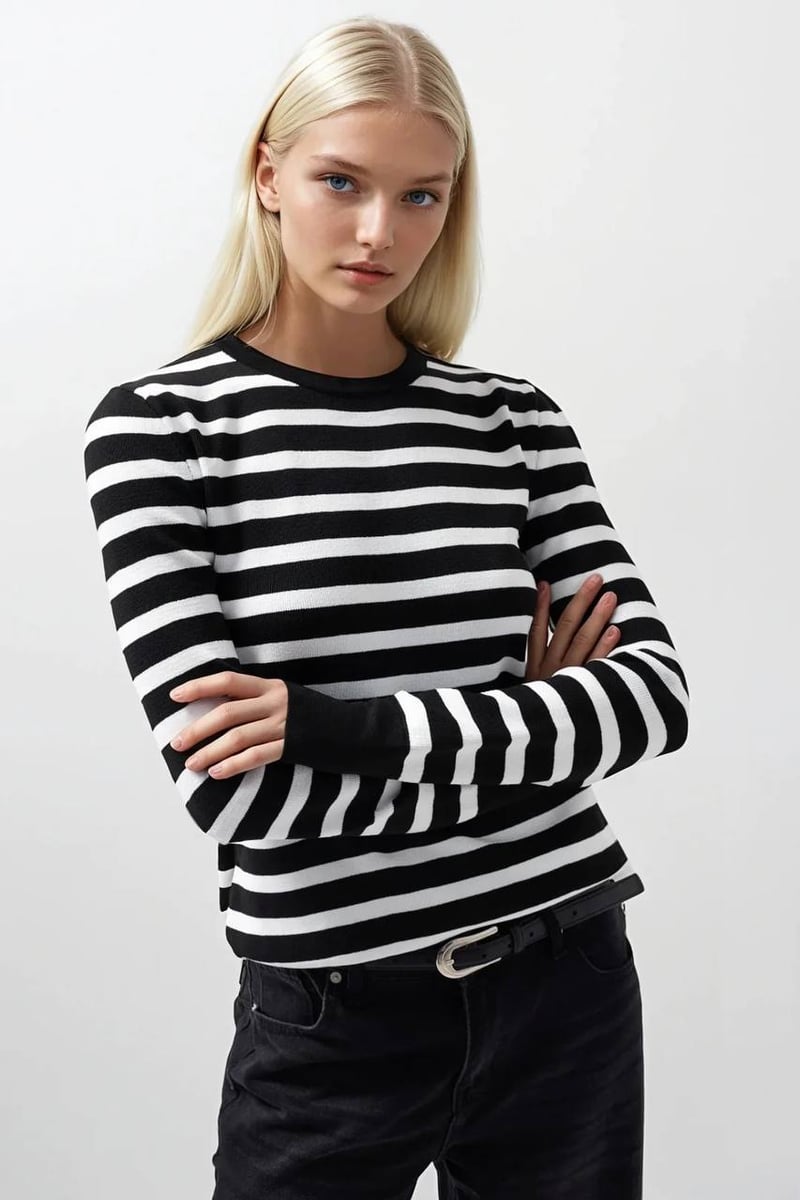 Black Fashion خواتین سویٹر - MTVR-9197F9BF